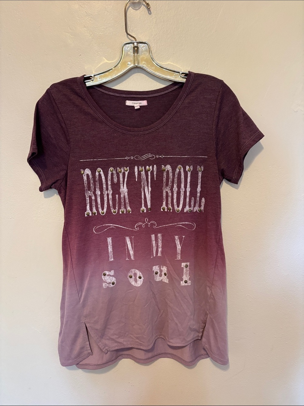 Maurices Plum Ombre 'Rock N' Roll' Graphic Tee